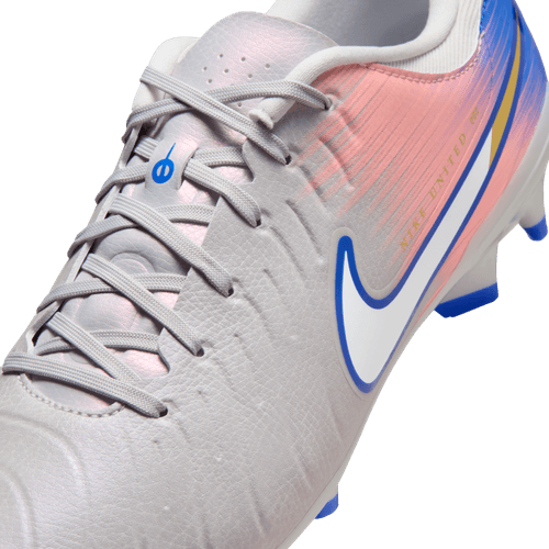 Nike United Tiempo Legend 10 Academy FG Firm Ground Soccer Cleat - Vast Grey/Racer Blue