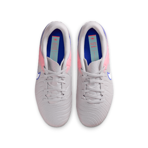 Nike United Junior Tiempo Legend 10 FG Firm Ground Soccer Cleat - Vast Grey/Racer Blue