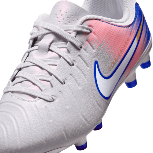 Nike United Junior Tiempo Legend 10 FG Firm Ground Soccer Cleat - Vast Grey/Racer Blue