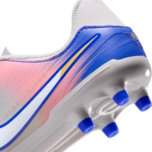 Nike United Junior Tiempo Legend 10 FG Firm Ground Soccer Cleat - Vast Grey/Racer Blue
