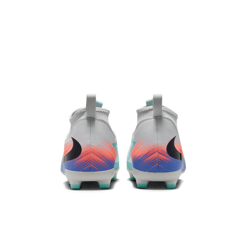 Nike United Junior Phantom 6 High Academy FG Firm Ground Soccer Cleat - Pistachio Frost/Hyper Orange