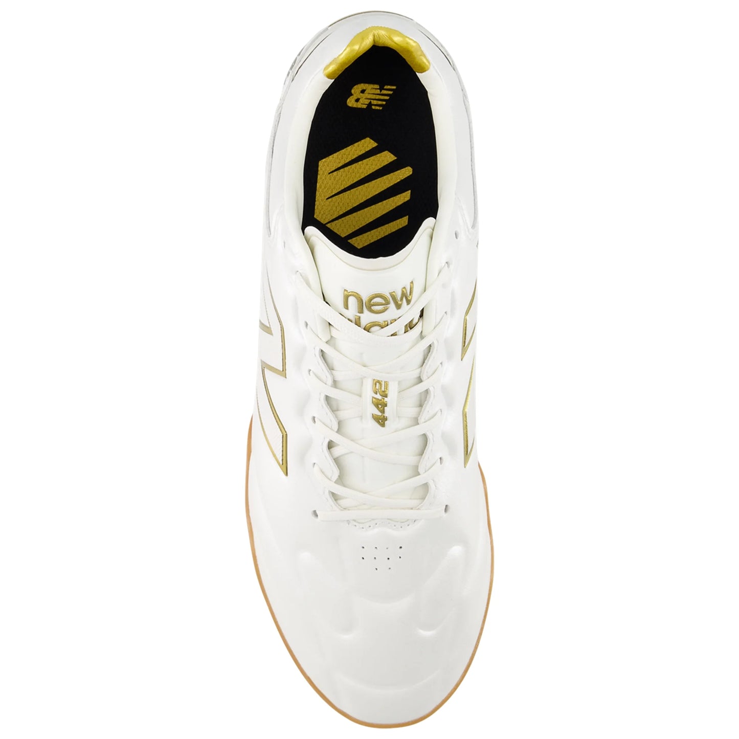 New Balance 442 V3 'First Edition' Elite IN Indoor Soccer Shoe - Sea Salt/Multi/Gold Metallic