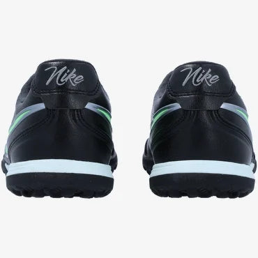 Nike Tiempo Ligera Pro Turf Low-Top Soccer Shoes - Black/Black/Illusion Green