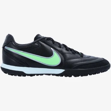 Nike Tiempo Ligera Pro Turf Low-Top Soccer Shoes - Black/Black/Illusion Green