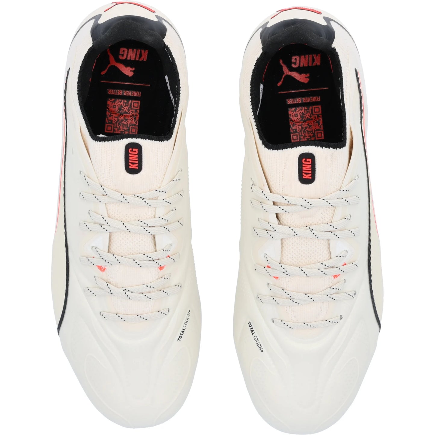 Puma King 20 Ultimate FG/AG Firm Ground Soccer Cleat - Sugared Almond/Black/Ultra Red