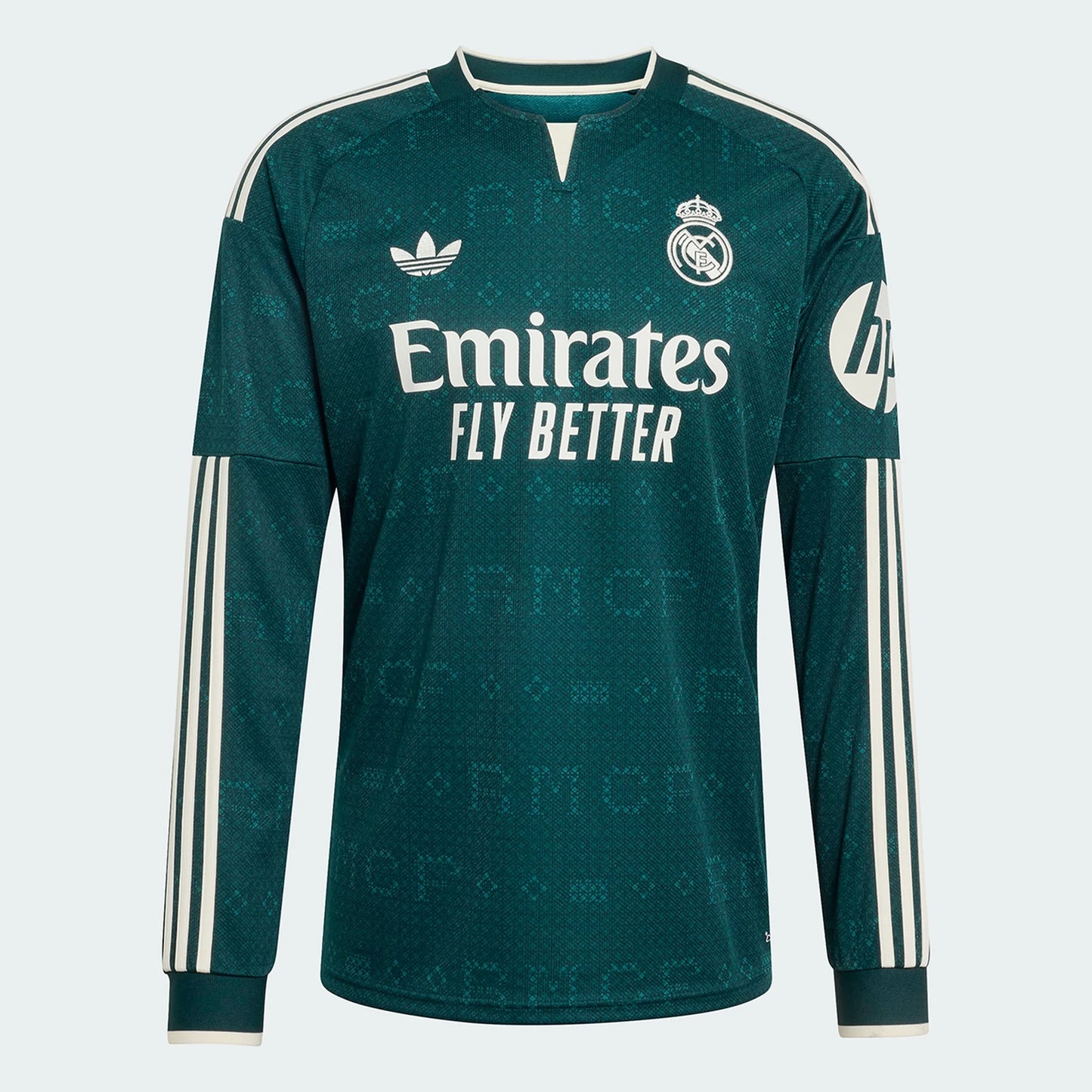 Men's Replica Adidas Real Madrid Long Sleeve Away Jersey 26/27