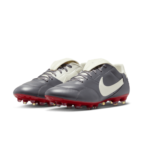 The Nike Premier 3 FG Firm Ground Soccer Cleat - Light Graphite/Metallic Summit White/Varsity Red