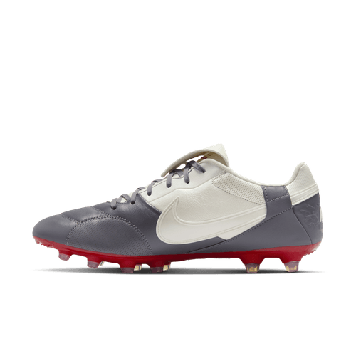 The Nike Premier 3 FG Firm Ground Soccer Cleat - Light Graphite/Metallic Summit White/Varsity Red