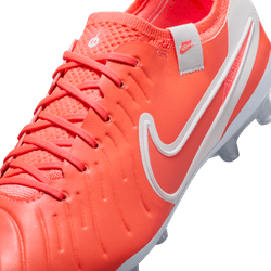 Nike Tiempo Legend 10 Elite AG Artificial Grass Soccer Cleat - Hot Lava/White