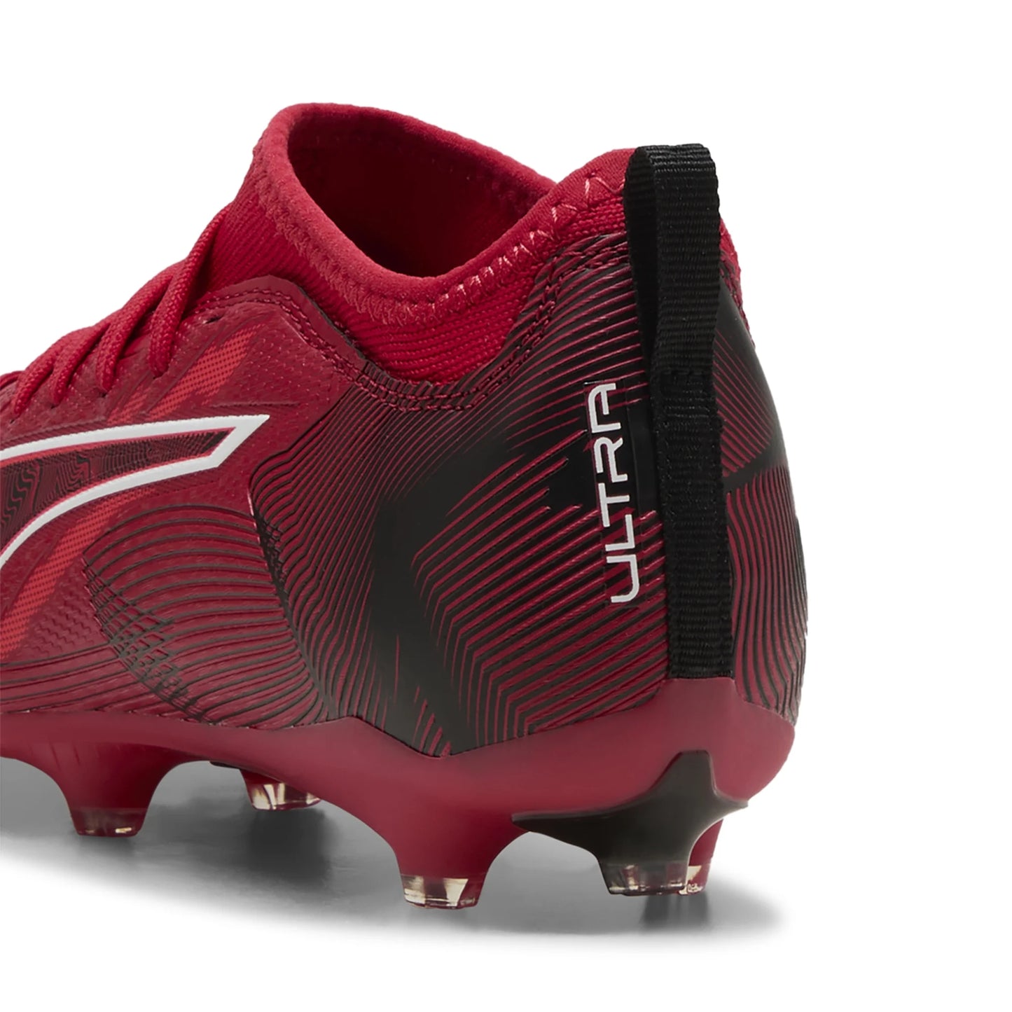 Puma Junior Ultra 6 Match CP FG/AG Firm Ground Soccer Cleat - Black/Red Fire/Orchid