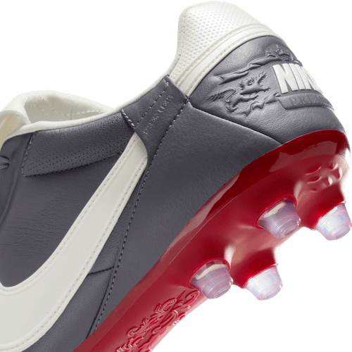 The Nike Premier 3 FG Firm Ground Soccer Cleat - Light Graphite/Metallic Summit White/Varsity Red