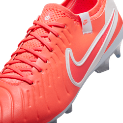 Nike Tiempo Legend 10 Elite FG Firm Ground Soccer Cleat - Hot Lava/White