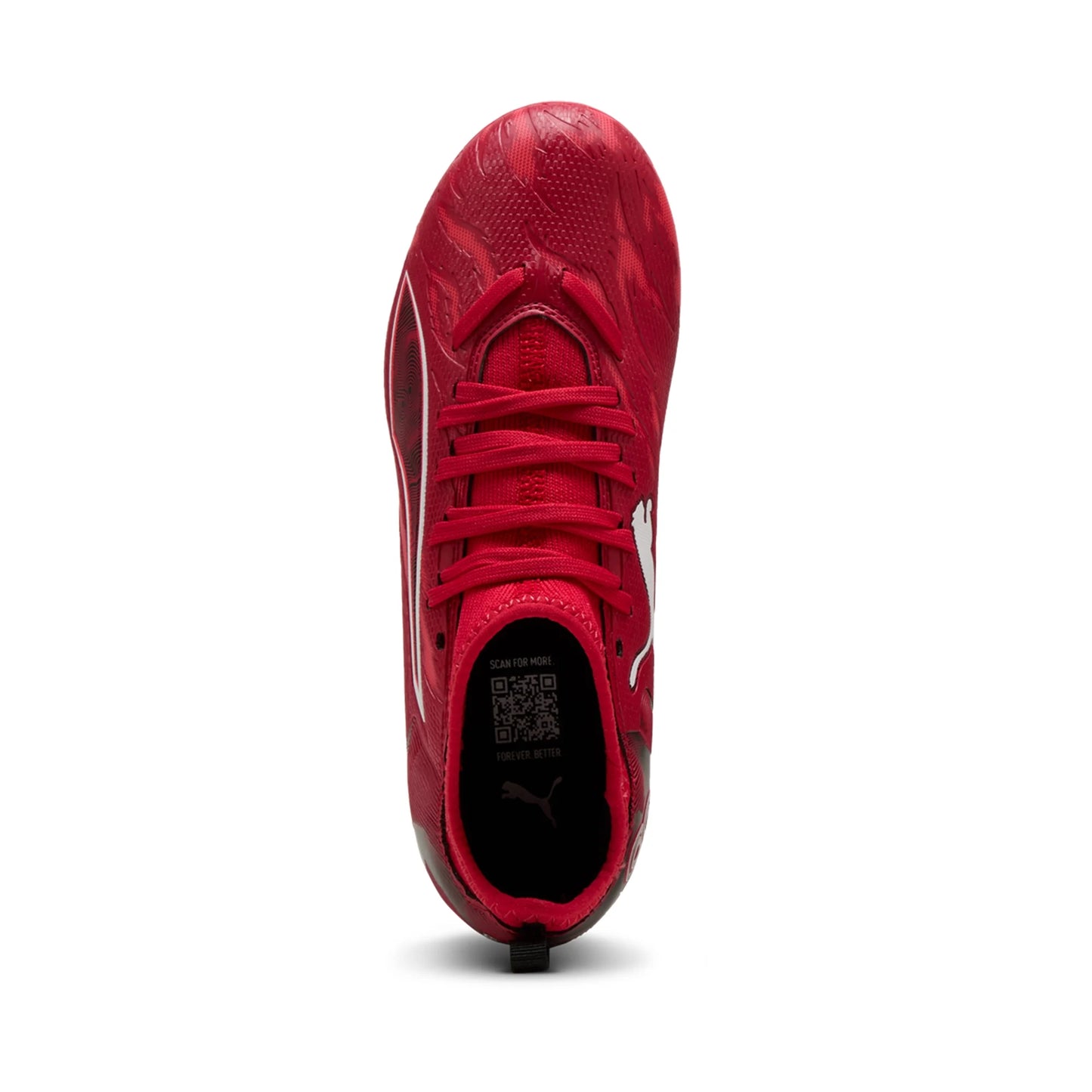 Puma Junior Ultra 6 Match CP FG/AG Firm Ground Soccer Cleat - Black/Red Fire/Orchid
