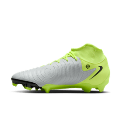 Nike Phantom Luna 2 Academy FG Firm Ground Soccer Cleat - Metallic Silver/Black/Volt