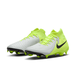 Nike Phantom Luna 2 Academy FG Firm Ground Soccer Cleat - Metallic Silver/Black/Volt