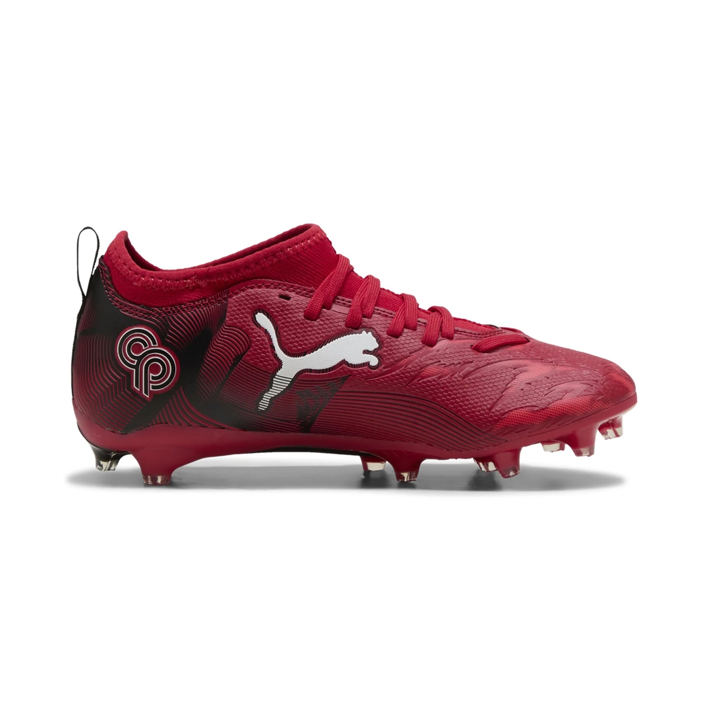 Puma Junior Ultra 6 Match CP FG/AG Firm Ground Soccer Cleat - Black/Red Fire/Orchid