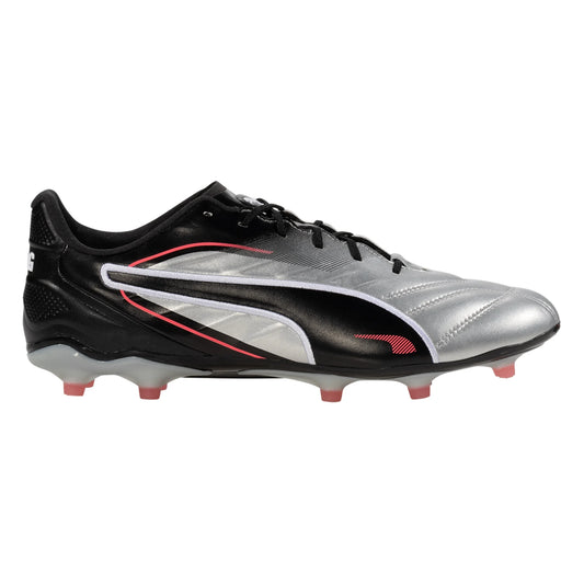 Puma King Pro FG/AG Firm Ground Soccer Cleat - Silver/Black/Sun-Struck/White