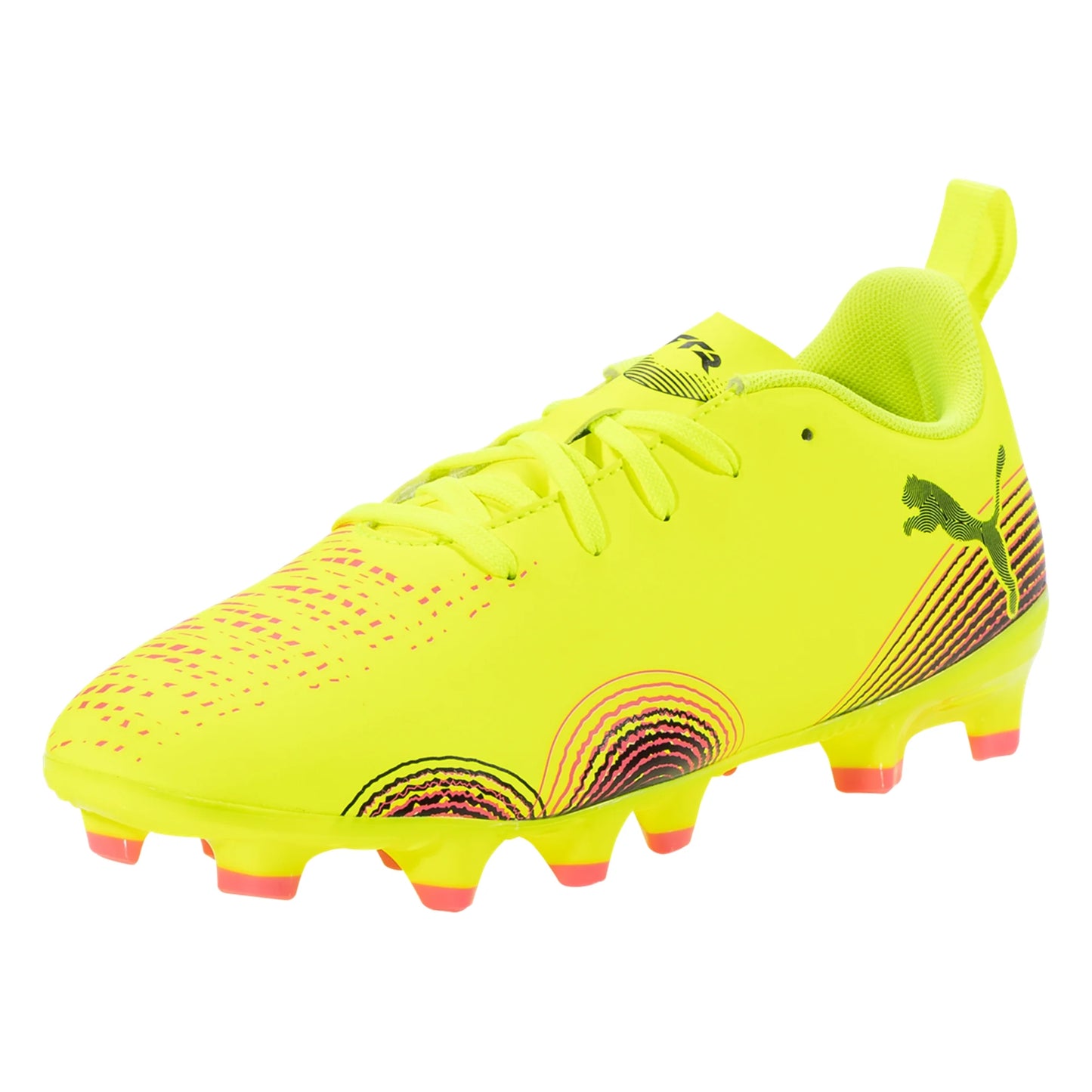 Puma Junior Future 8 Play FG/AG Firm Ground Soccer Cleat - Yellow Alert/Black/Sun-Struck