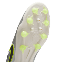 Nike Tiempo 10 Pro AG Artificial Grass Soccer Cleat - Metallic Silver/Black/Volt