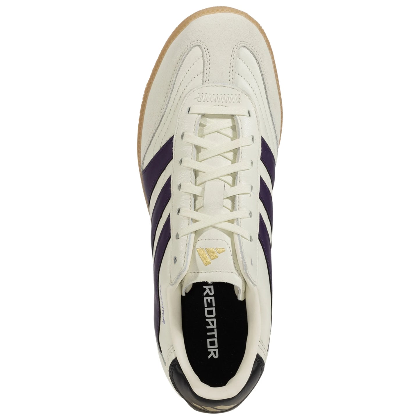 Adidas Predator Freestyle IN Indoor Soccer Shoe - Ivory/Aurora Plum/Gold Metallic