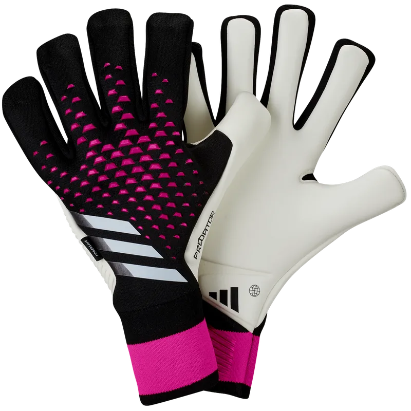 Adidas Predator GL Pro Fingersave Goalkeeper Glove - Black/White/Pink