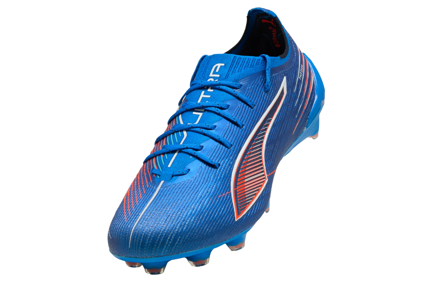 Puma Ultra 6 Ultimate FG Firm Ground Soccer Cleat - Ultra Blue/White/Glowing Red