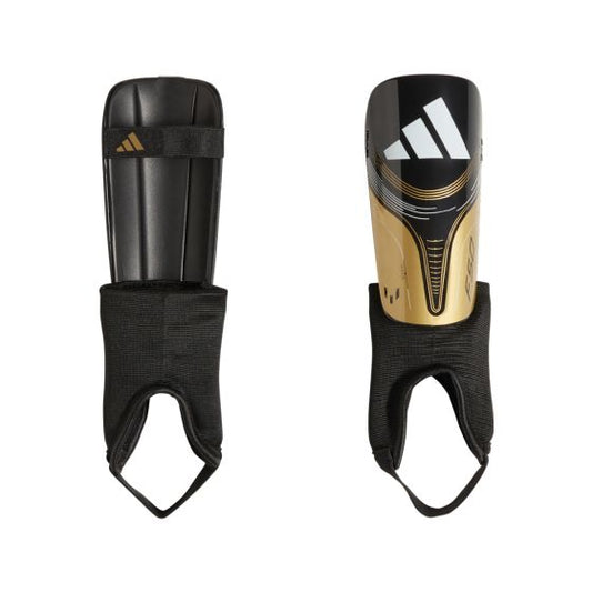 Adidas Messi Shin Guard (With Ankle Guard) - Gold/Black/White