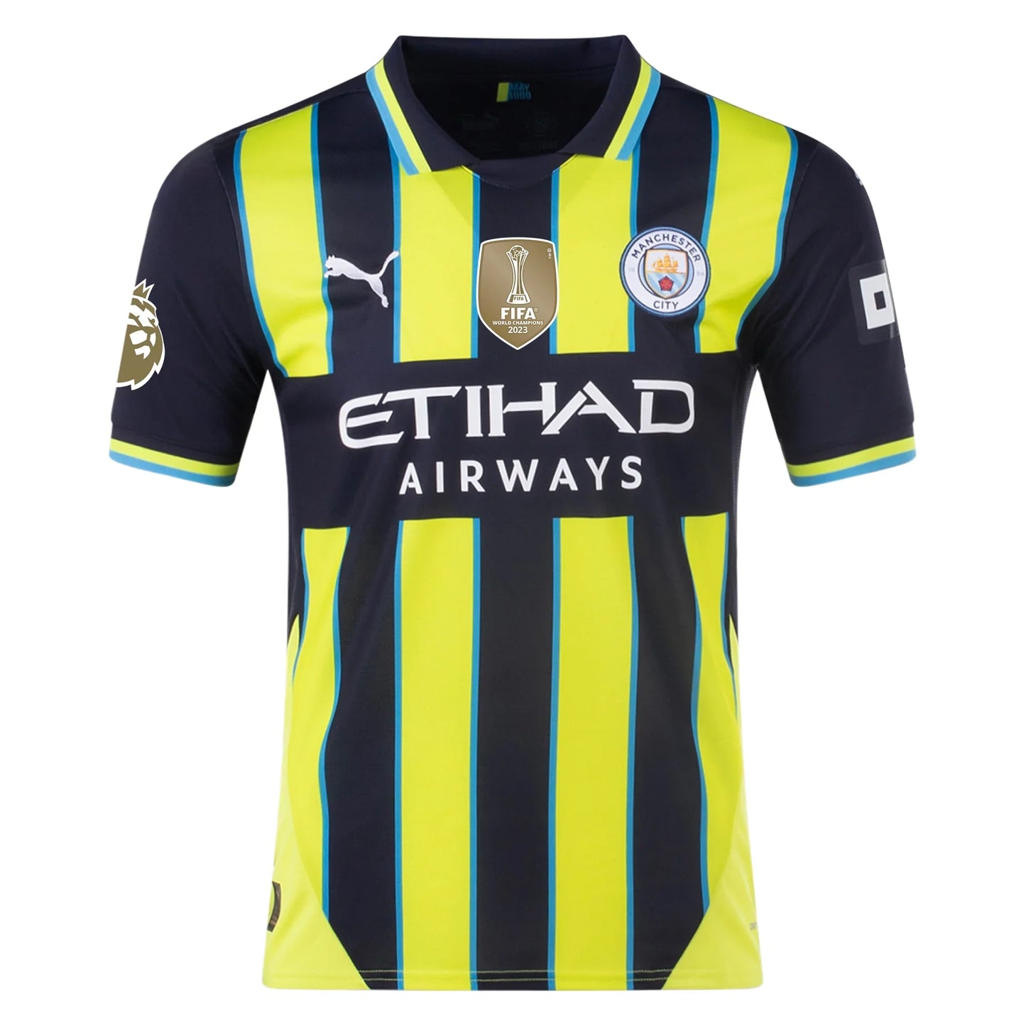 Men's Replica Puma De Bruyne Manchester City Away Jersey 24/25