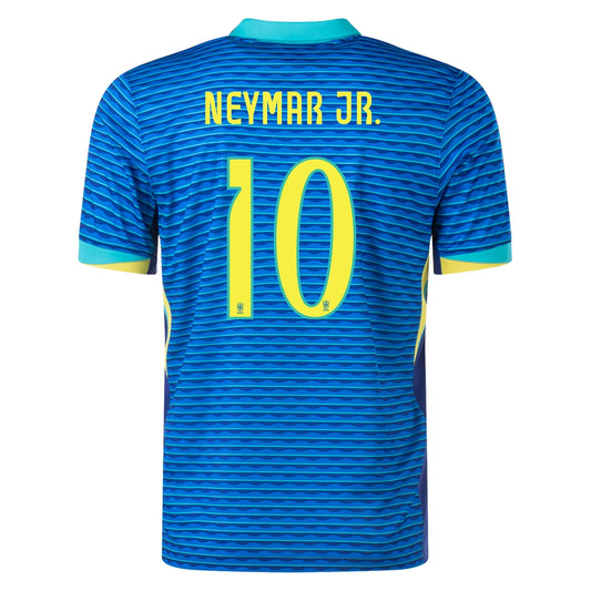 Men's Replica Nike Dri-FIT Neymar Jr. Brazil 2024 Stadium Away Jersey