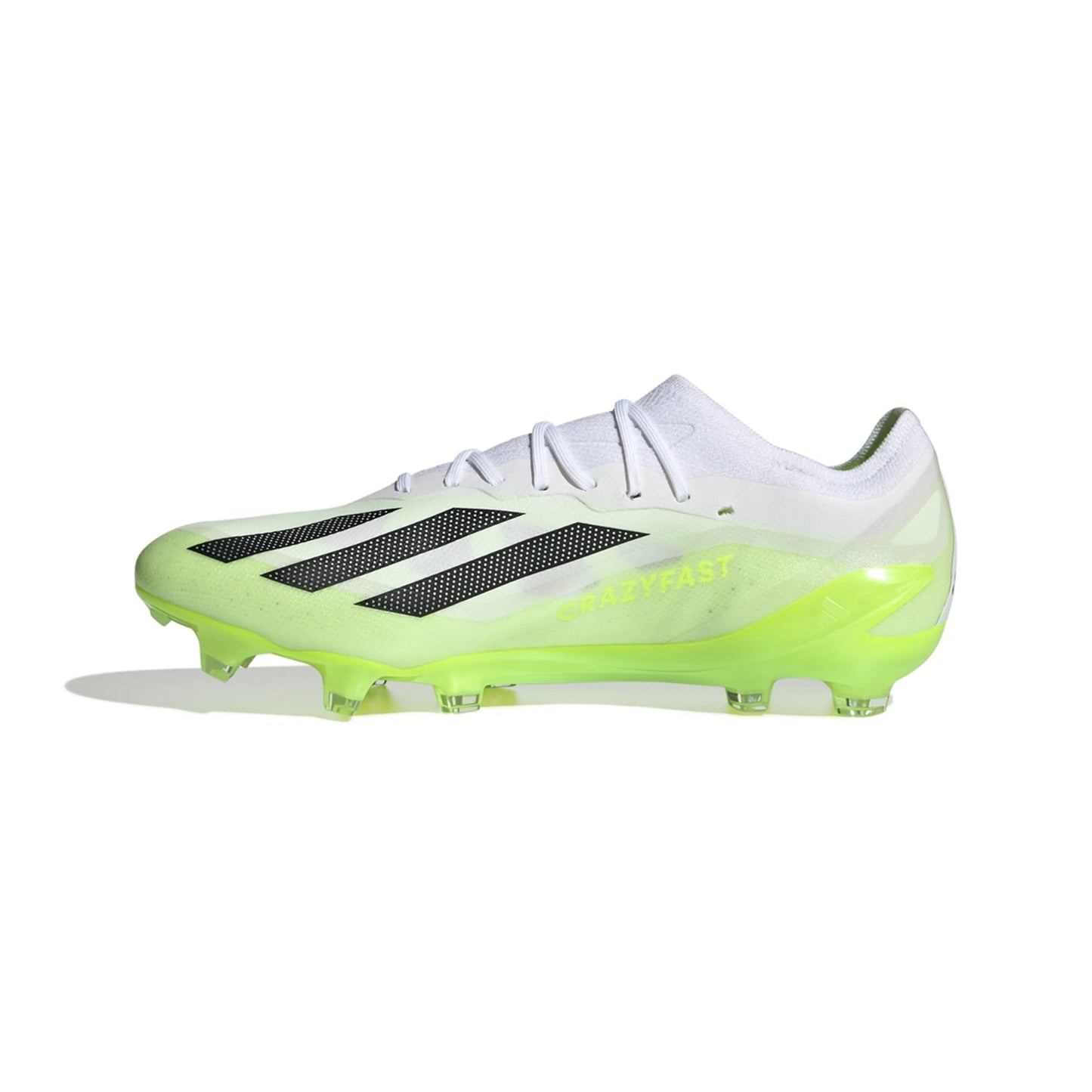 Adidas X CrazyFast.1 FG Firm Ground Soccer Cleat - White/Core Black/Lucid Lemon