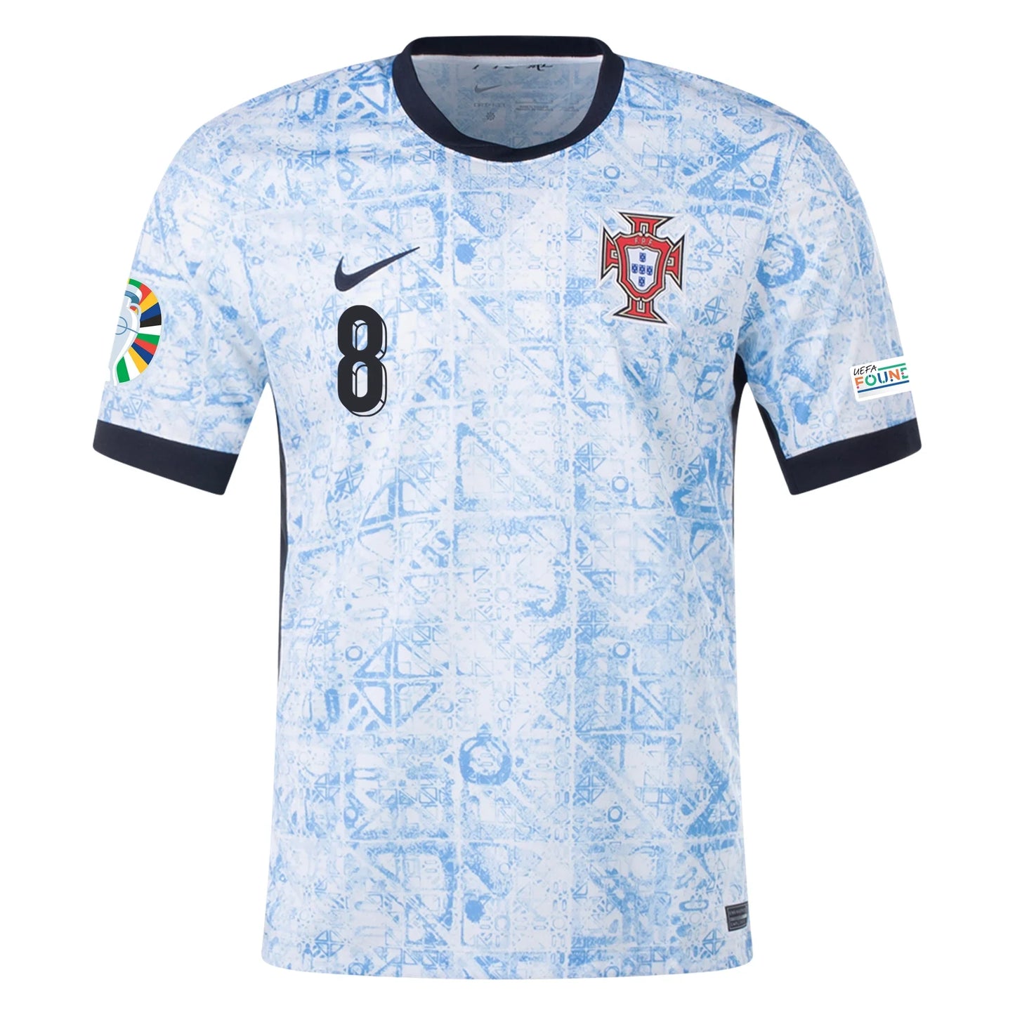 Men's Replica Nike Dri-FIT B. Fernandes Portugal 2024 Away Jersey