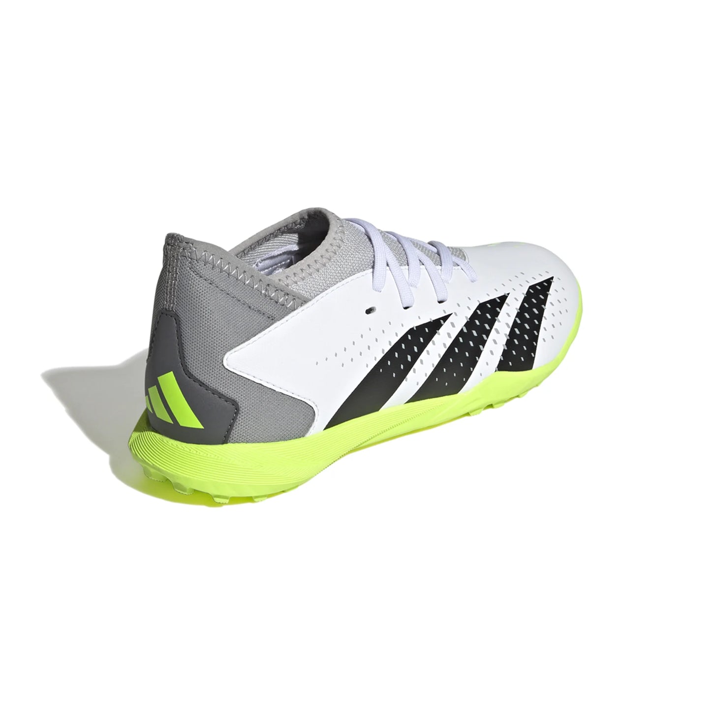 Adidas Junior Predator Accuracy.3 TF Turf Soccer Cleat - White/Core Black/Lucid Lemon