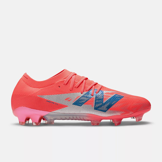 New Balance Furon V8 Elite FG Firm Ground Soccer Cleat - Energy Red/NB Navy/Light Cyclone