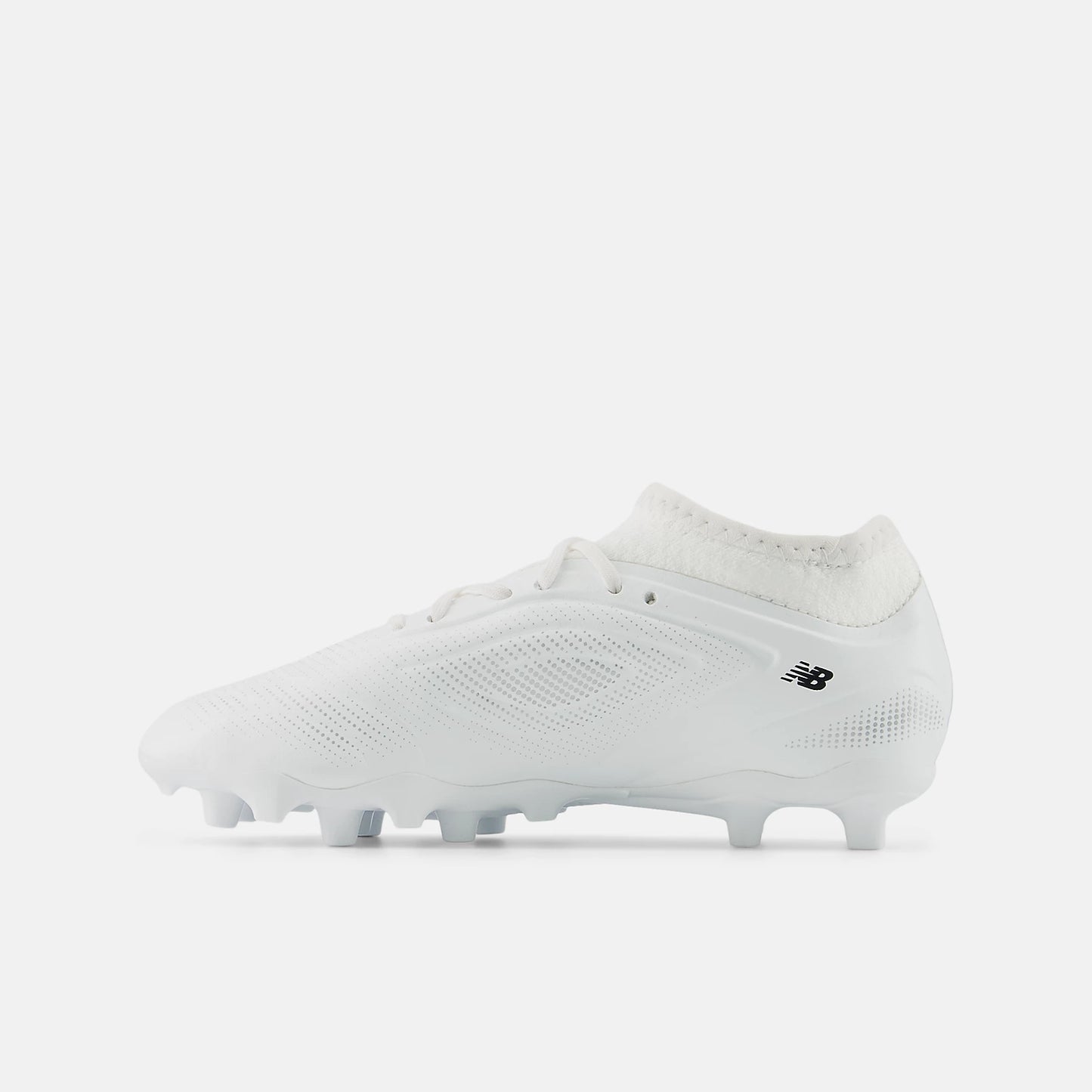 New Balance Junior Tekela V5 Team Low FG Firm Ground Soccer Cleat - White/Black/Silver