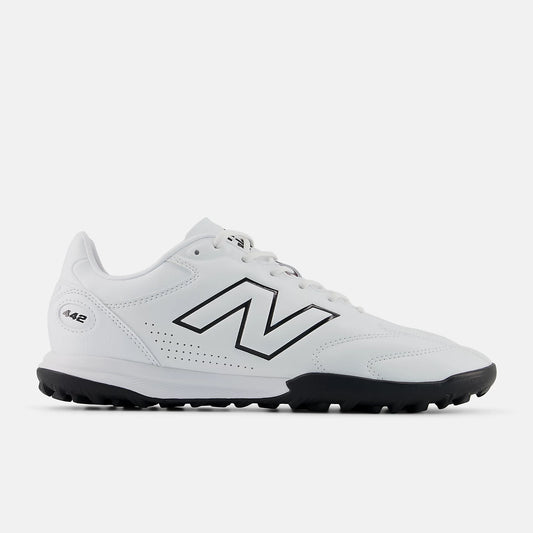 New Balance 442 V3 Pro TF Turf Soccer Cleat - White/Black/Fire Cracker