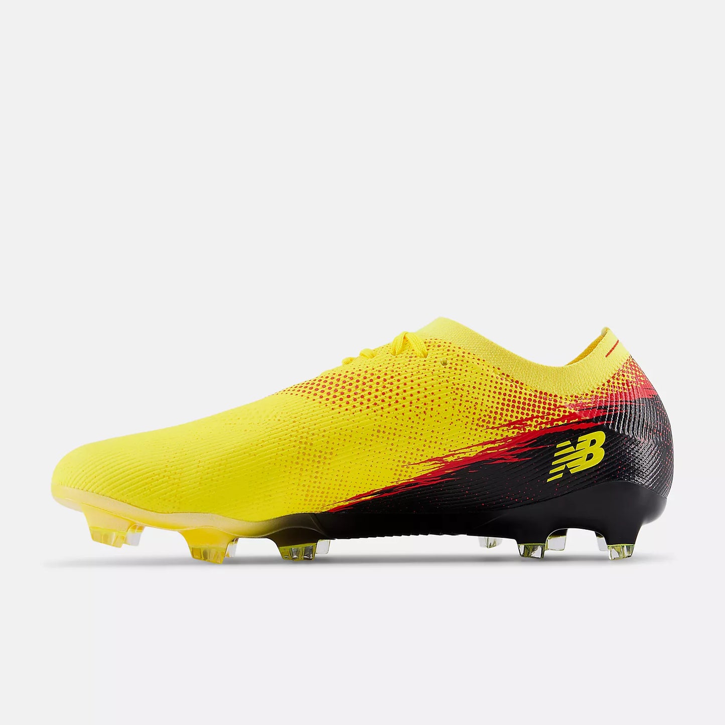 New Balance Furon V8 Elite FG Firm Ground Soccer Cleat - Punch Yellow/Black/Fire Cracker