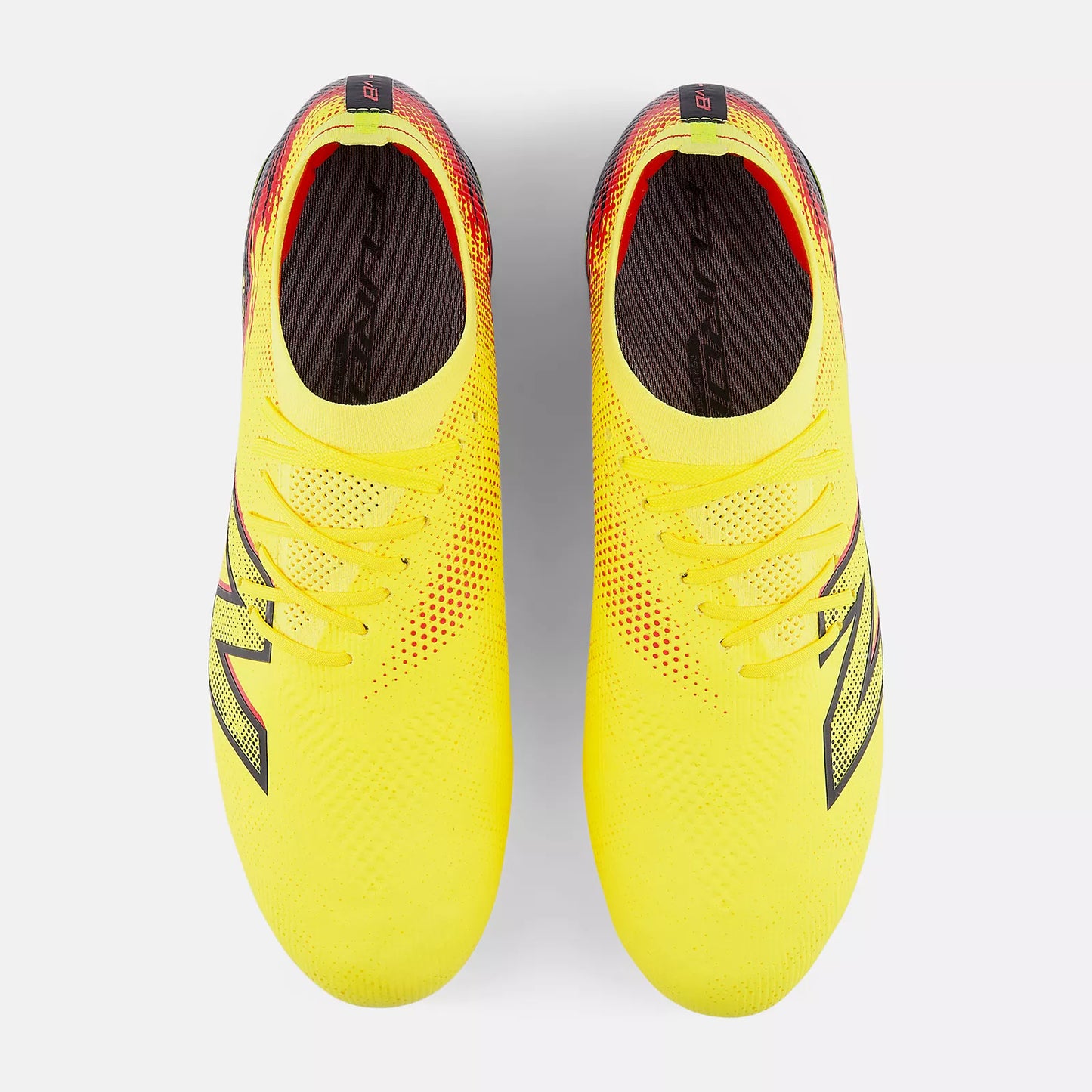 New Balance Furon V8 Elite FG Firm Ground Soccer Cleat - Punch Yellow/Black/Fire Cracker