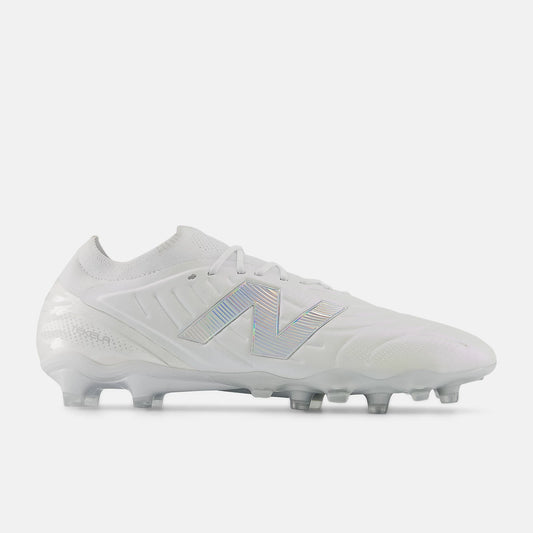 New Balance Tekela Low Laced V5 Elite FG Firm Ground Soccer Cleat - White/Libra/Grey Matter