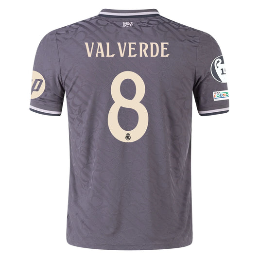 Men's Authentic Adidas Valverde Real Madrid Third Jersey 24/25