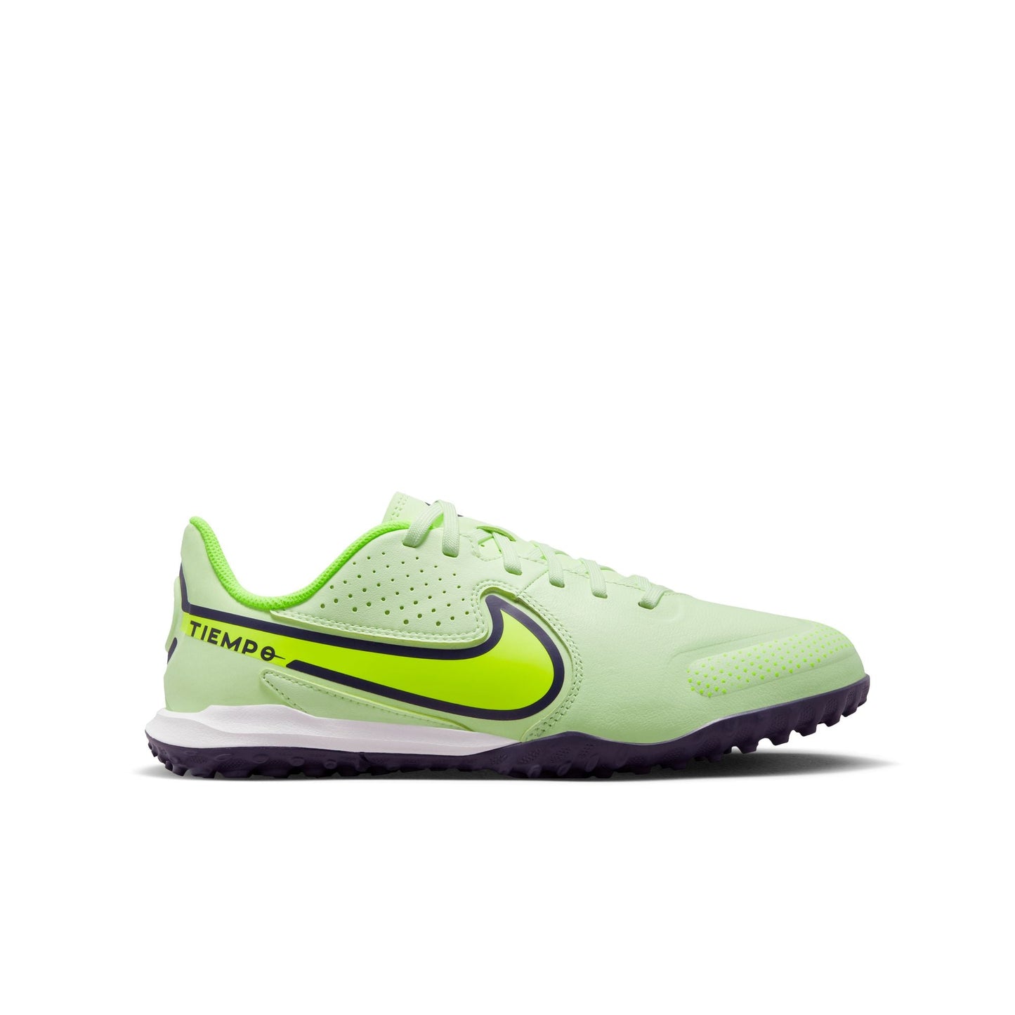 Nike Junior Tiempo Legend 9 Academy TF Turf Soccer Cleat - BarelyVolt/SummitWhite/Volt