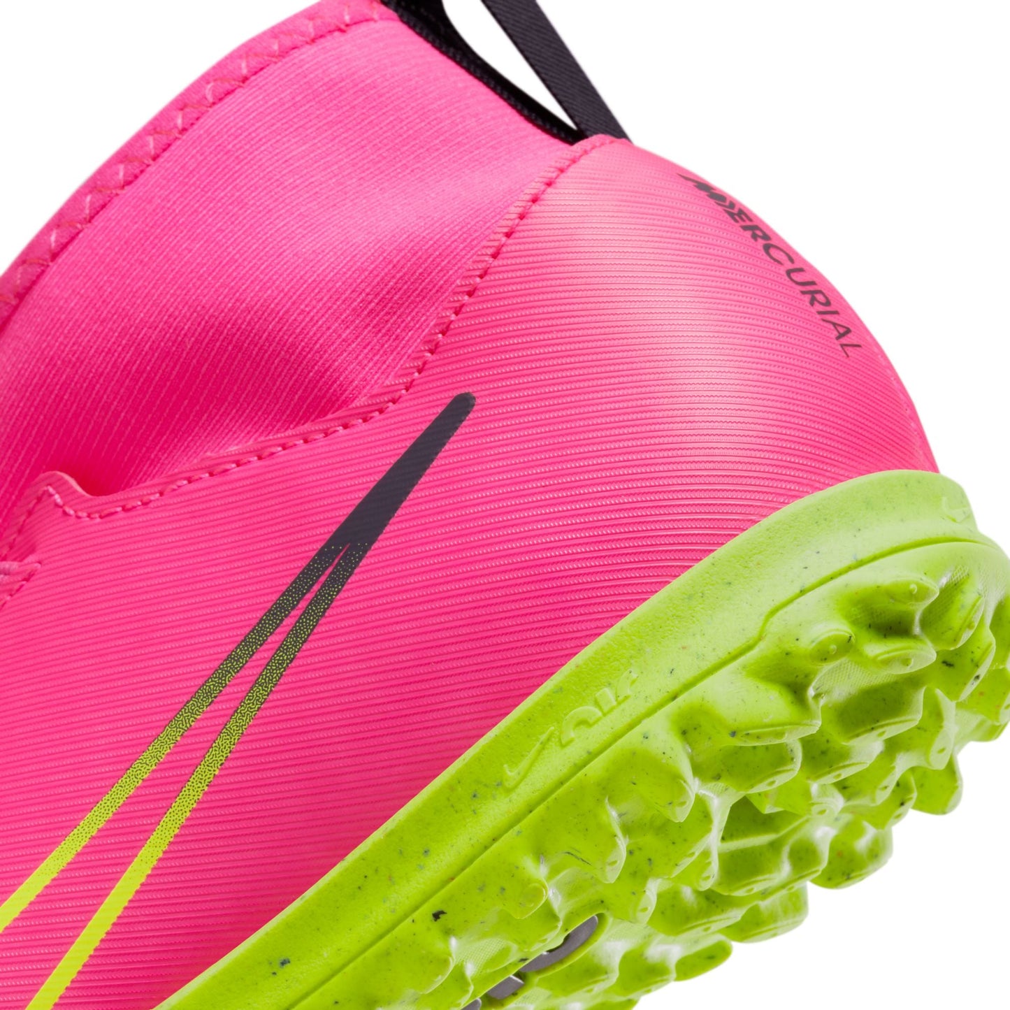 Nike Junior Zoom Mercurial Superfly 9 Academy TF Turf Soccer Cleat - PinkBlast/Volt
