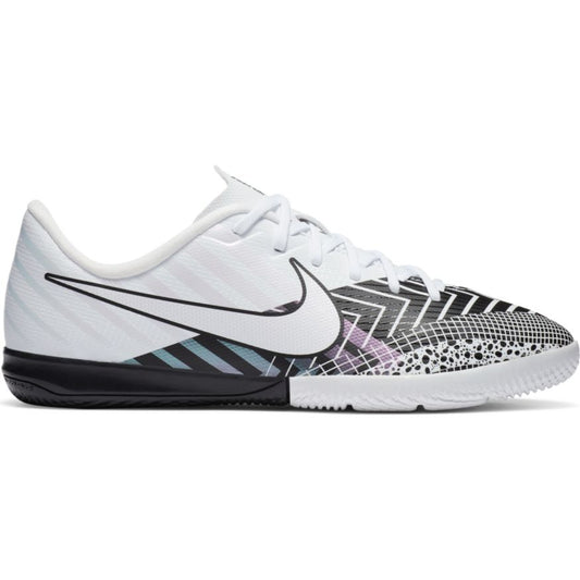 Nike Junior Mercurial Vapor 13 Academy MDS IC Indoor Soccer Shoe - White/Black/MetSilver