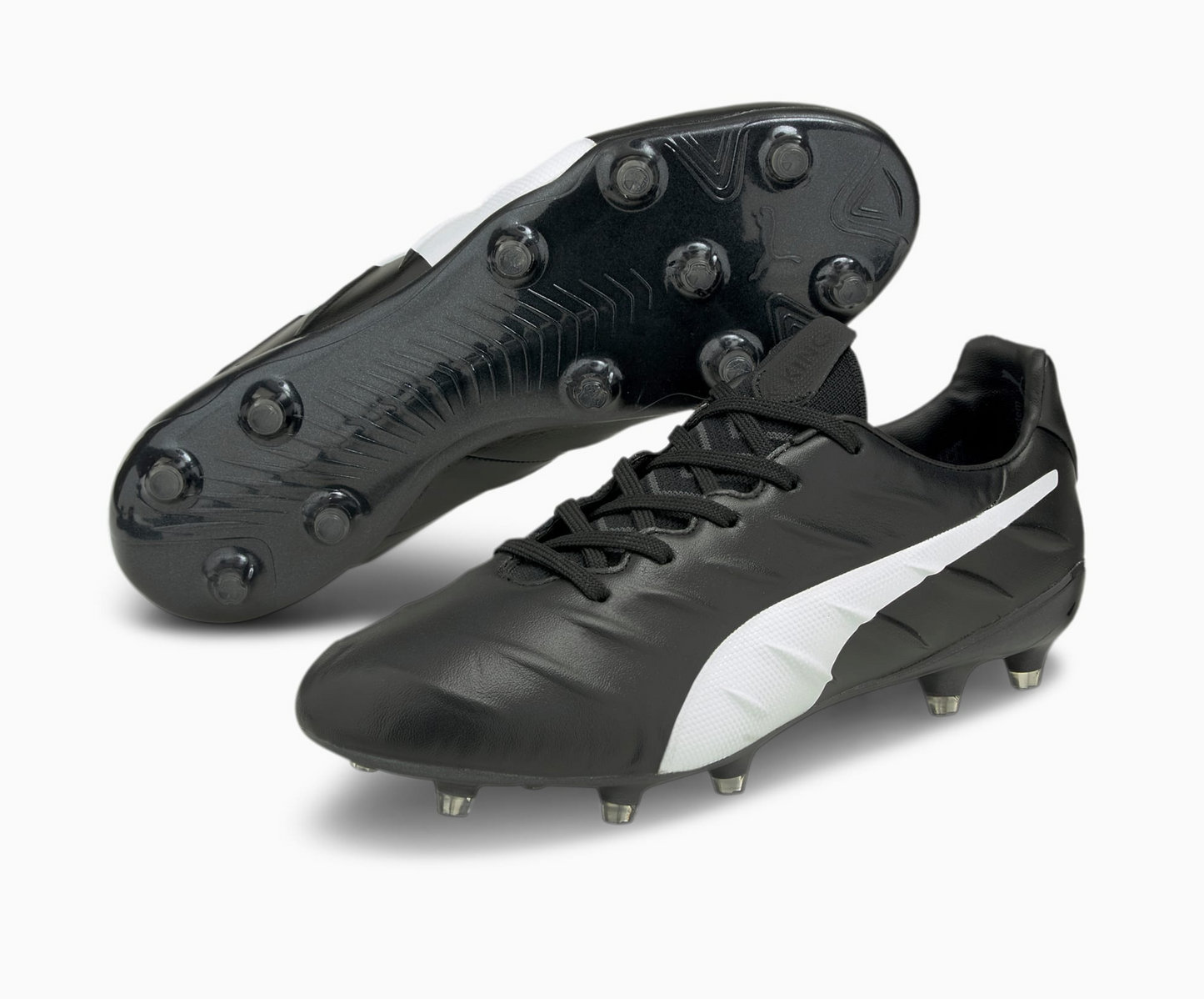 Puma King Platinum 21 FG Firm Ground Soccer Cleat - Puma Black/Puma White