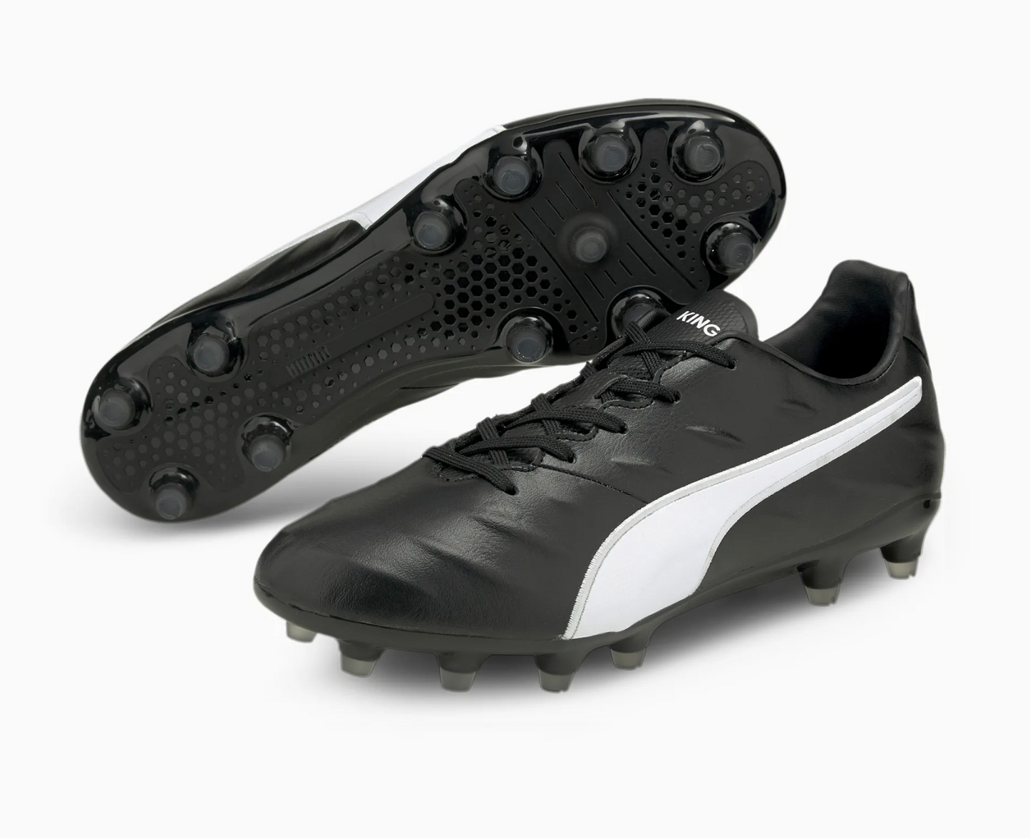 Puma King Pro21 FG Firm Ground Soccer Cleat - Black/Puma White