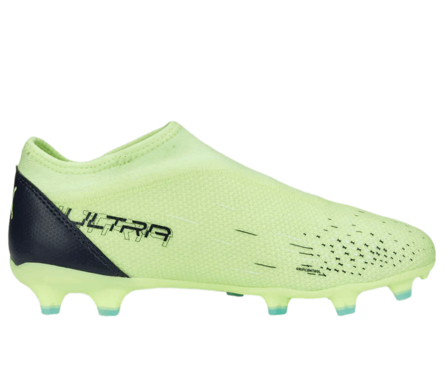 Puma Junior Ultra Match Laceless FG Firm Ground Soccer Cleat - Voltl/Black