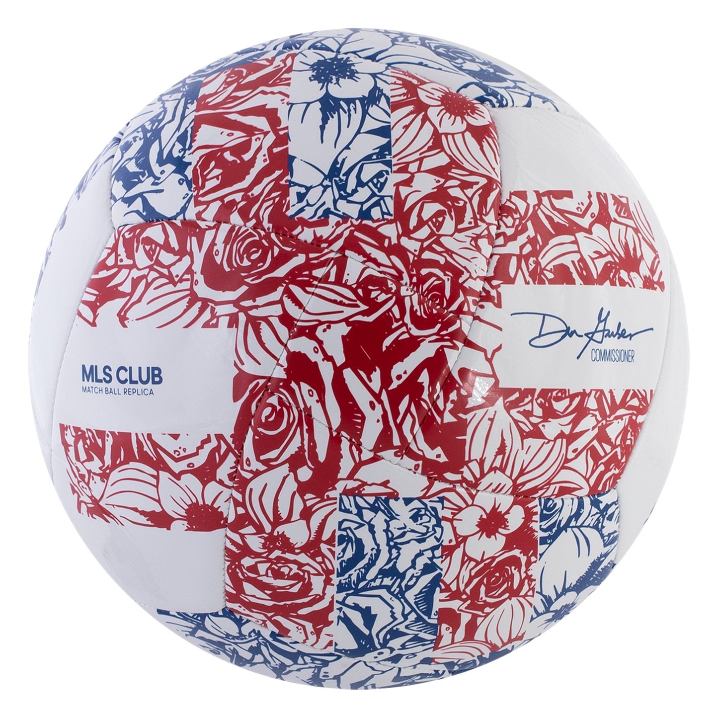 Adidas 2022 MLS Club Soccer Ball - White/Power Blue/Team Collegiate Red