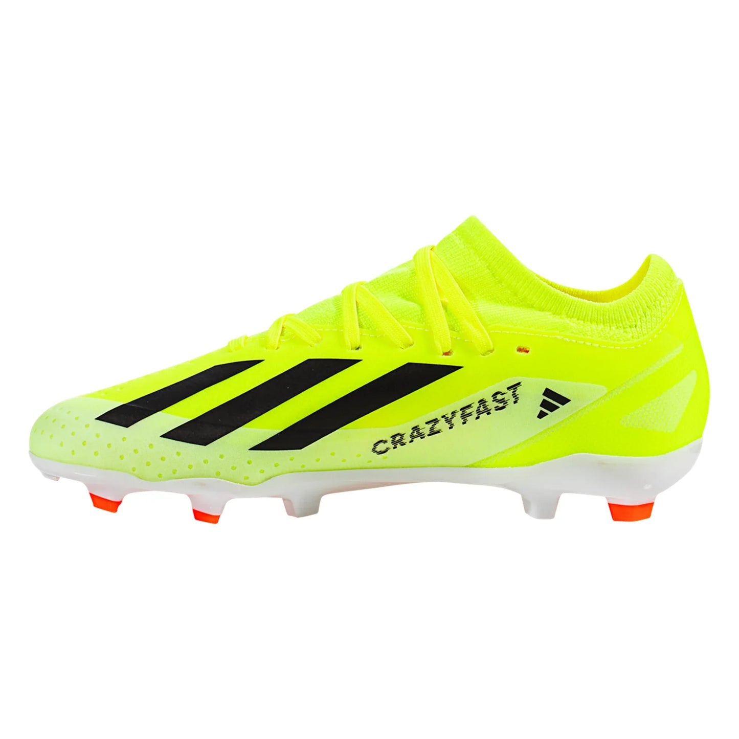 Adidas Junior X CrazyFast League FG Firm Ground Soccer Cleat - Solar Yellow/Core Black/White adidas X CrazyFast League FG Junior Firm Ground Soccer Cleat - Solar Yellow/Core Black/White