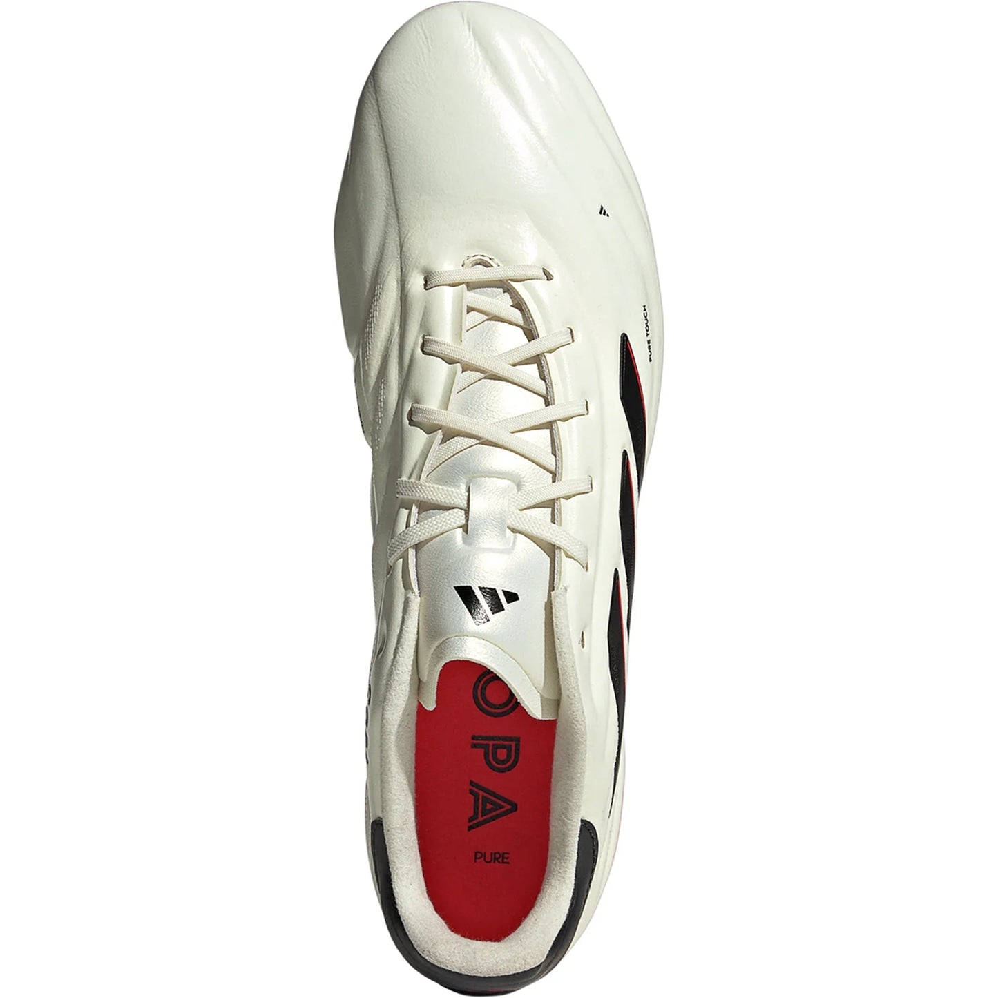 Adidas Copa Pure 2 Elite FG Firm Ground Soccer Cleat - Ivory/Core Black/Solar Red