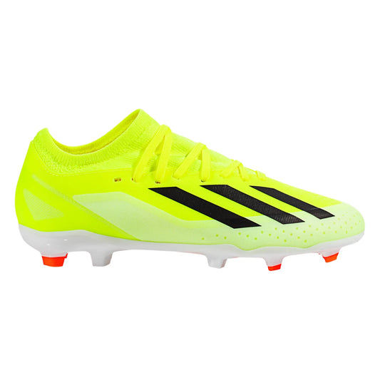 Adidas Junior X CrazyFast League FG Firm Ground Soccer Cleat - Solar Yellow/Core Black/White adidas X CrazyFast League FG Junior Firm Ground Soccer Cleat - Solar Yellow/Core Black/White