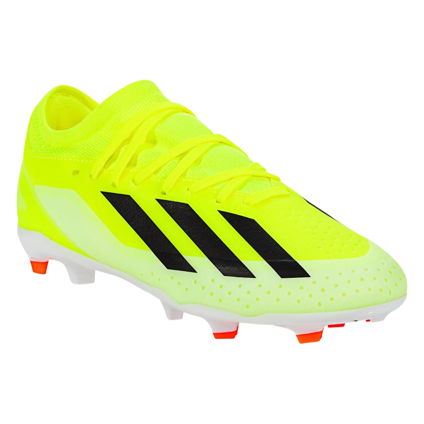 Adidas Junior X CrazyFast League FG Firm Ground Soccer Cleat - Solar Yellow/Core Black/White adidas X CrazyFast League FG Junior Firm Ground Soccer Cleat - Solar Yellow/Core Black/White